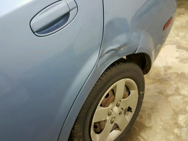 KL1TD52625B352192 - 2005 CHEVROLET AVEO BASE Mavi fotoğraf 10