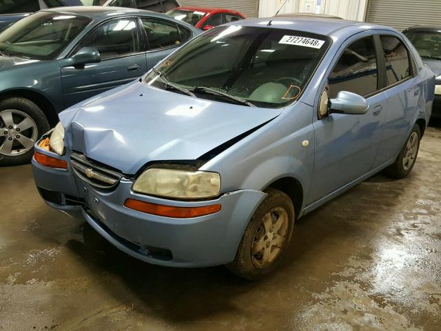 KL1TD52625B352192 - 2005 CHEVROLET AVEO BASE BLUE photo 2