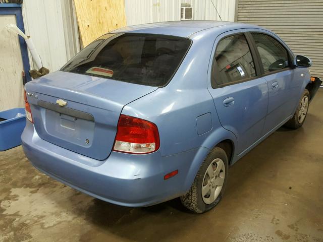 KL1TD52625B352192 - 2005 CHEVROLET AVEO BASE Mavi fotoğraf 4