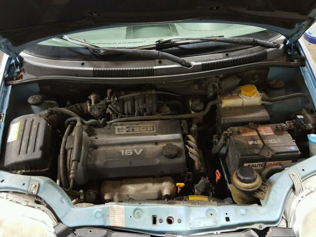 KL1TD52625B352192 - 2005 CHEVROLET AVEO BASE BLUE photo 7