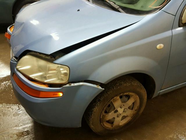 KL1TD52625B352192 - 2005 CHEVROLET AVEO BASE Mavi fotoğraf 9