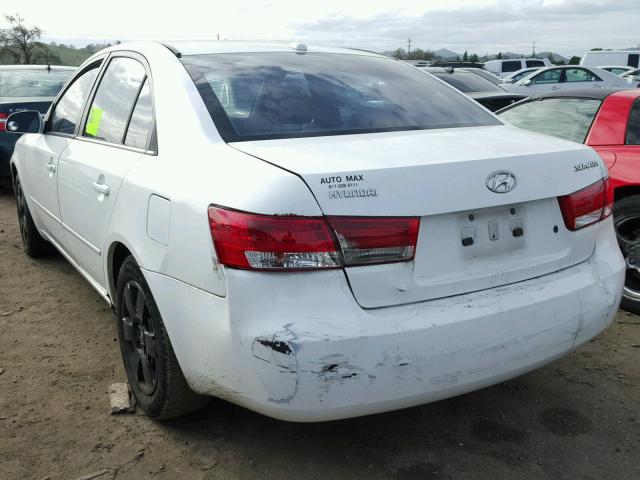 5NPET46CX7H275152 - 2007 HYUNDAI SONATA GLS WHITE photo 3