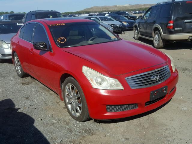 JNKBV61F18M251337 - 2008 INFINITI G35 RED photo 1