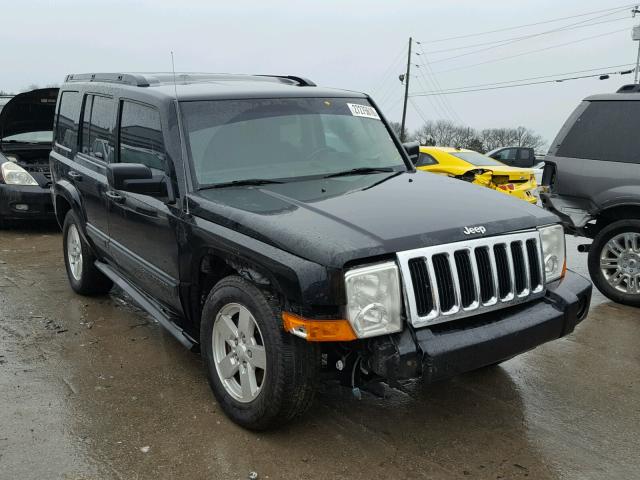 1J8HG48K07C570223 - 2007 JEEP COMMANDER BLACK photo 1