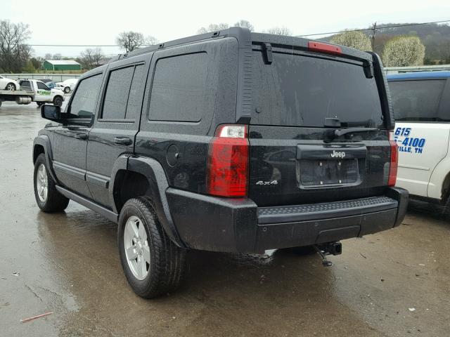 1J8HG48K07C570223 - 2007 JEEP COMMANDER BLACK photo 3
