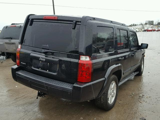 1J8HG48K07C570223 - 2007 JEEP COMMANDER BLACK photo 4