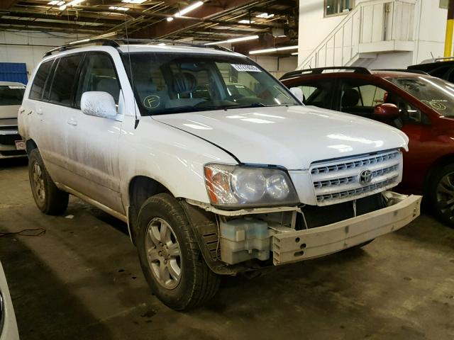 JTEHF21A520067535 - 2002 TOYOTA HIGHLANDER WHITE photo 1