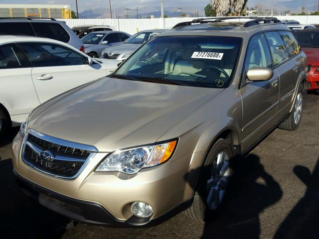 4S4BP62C687353940 - 2008 SUBARU OUTBACK 2. GOLD photo 2