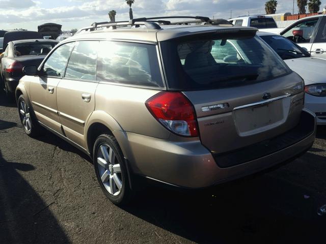 4S4BP62C687353940 - 2008 SUBARU OUTBACK 2. GOLD photo 3