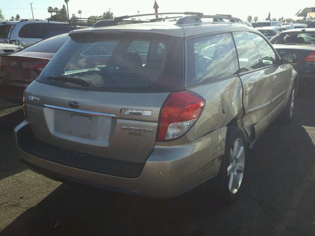 4S4BP62C687353940 - 2008 SUBARU OUTBACK 2. GOLD photo 4