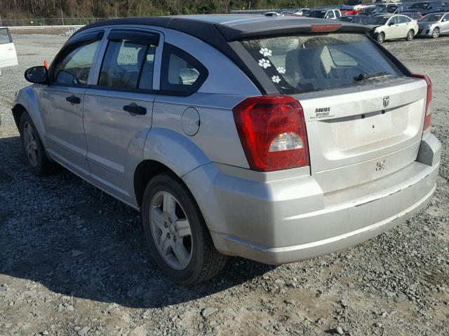 1B3HB48B97D328516 - 2007 DODGE CALIBER SX SILVER photo 3