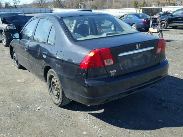 2HGES26781H529517 - 2001 HONDA CIVIC EX BLACK photo 3