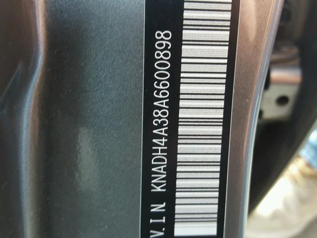 KNADH4A38A6600898 - 2010 KIA RIO LX Գրաֆիտ լուսանկար 10