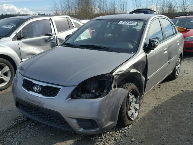 KNADH4A38A6600898 - 2010 KIA RIO LX CHARCOAL photo 2