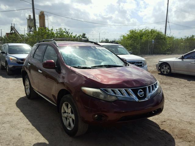 JN8AZ18W69W116861 - 2009 NISSAN MURANO S MAROON photo 1