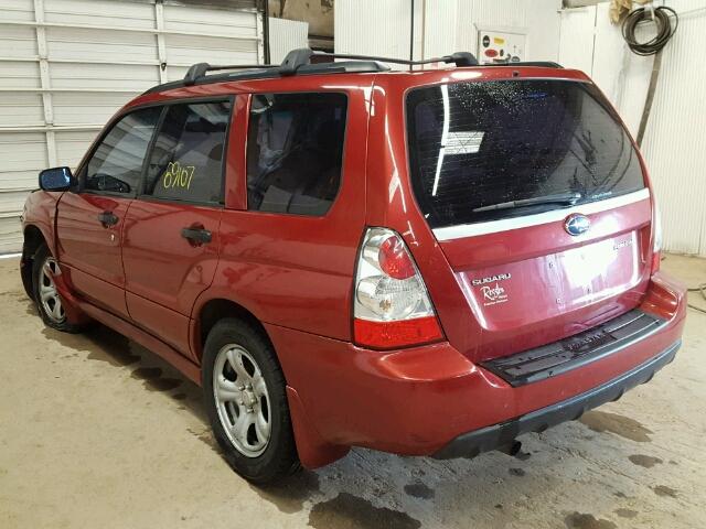 JF1SG63697H747069 - 2007 SUBARU FORESTER 2 RED photo 3