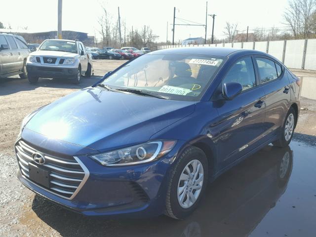 5NPD74LF7HH100051 - 2017 HYUNDAI ELANTRA SE BLUE photo 2