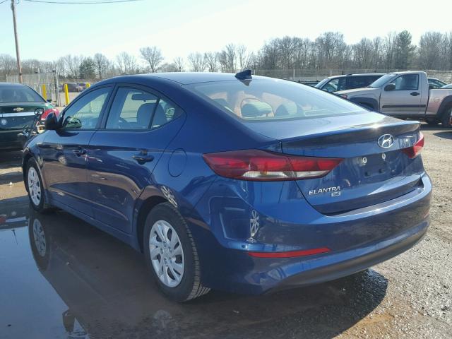 5NPD74LF7HH100051 - 2017 HYUNDAI ELANTRA SE BLUE photo 3