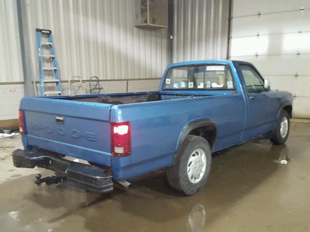 1B7GL26X7KS179148 - 1989 DODGE DAKOTA BLUE photo 4