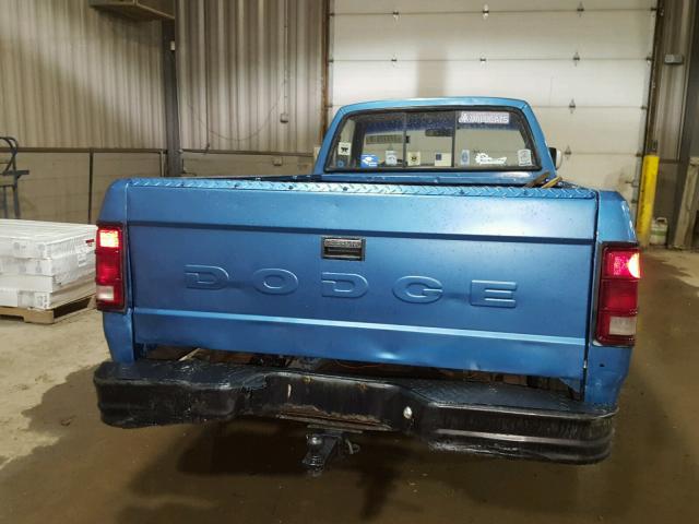 1B7GL26X7KS179148 - 1989 DODGE DAKOTA BLUE photo 6