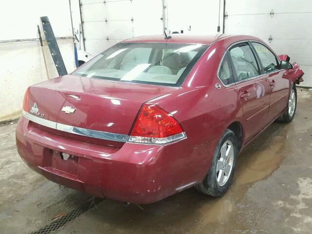 2G1WT58K969109472 - 2006 CHEVROLET IMPALA LT RED photo 4