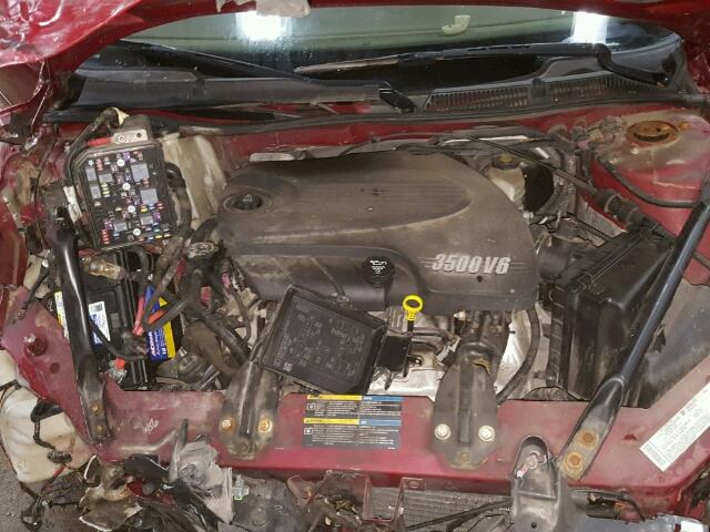 2G1WT58K969109472 - 2006 CHEVROLET IMPALA LT RED photo 7