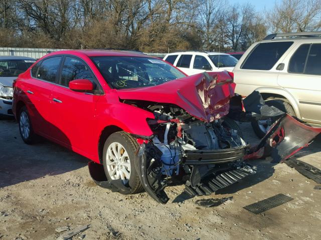 3N1AB7AP5JL611667 - 2018 NISSAN SENTRA S RED photo 1