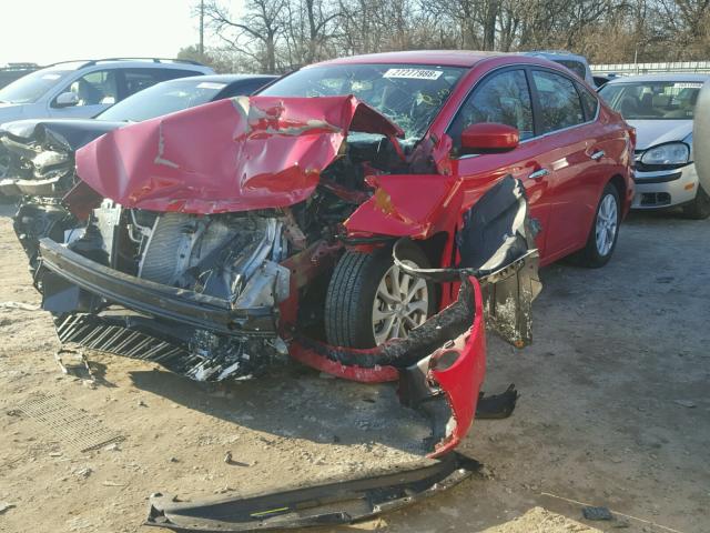 3N1AB7AP5JL611667 - 2018 NISSAN SENTRA S RED photo 2