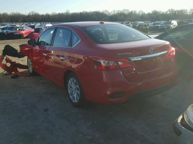 3N1AB7AP5JL611667 - 2018 NISSAN SENTRA S RED photo 3