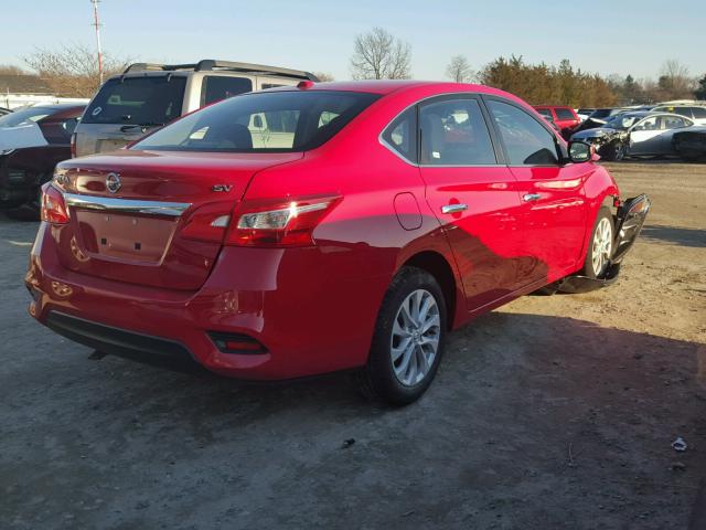 3N1AB7AP5JL611667 - 2018 NISSAN SENTRA S RED photo 4