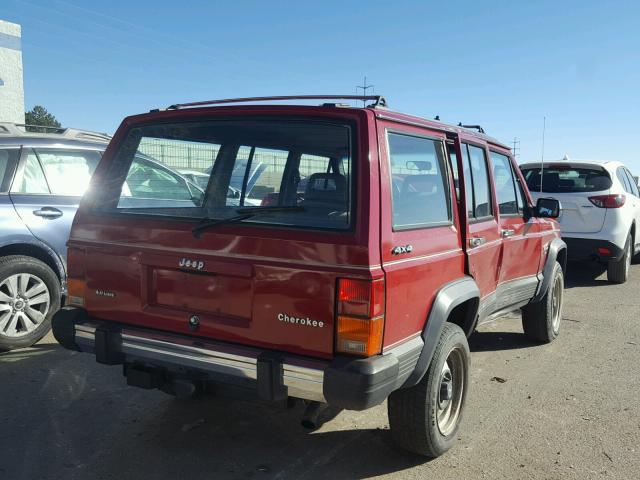 1J4FJ58L1KL519279 - 1989 JEEP CHEROKEE L RED photo 4