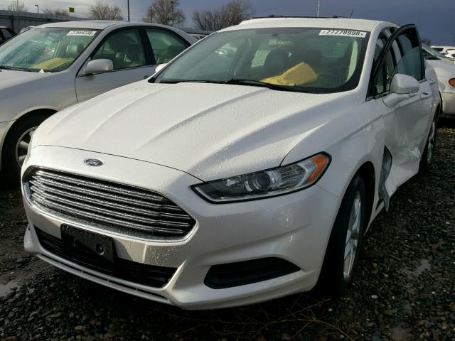 3FA6P0HD9ER122687 - 2014 FORD FUSION SE WHITE photo 2