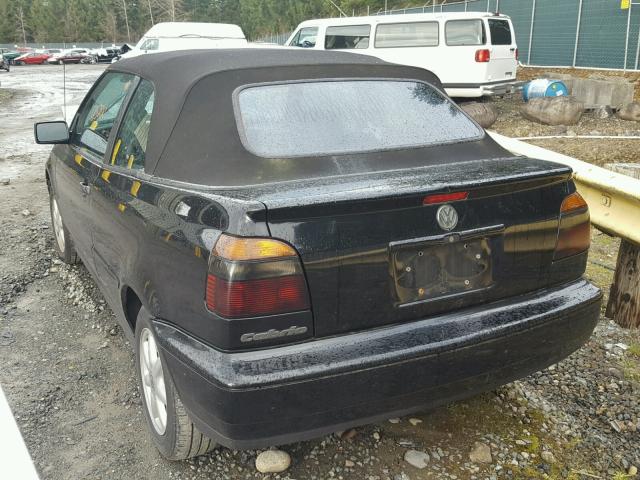 3VWBB81E7XM801430 - 1999 VOLKSWAGEN CABRIO GLS BLACK photo 3