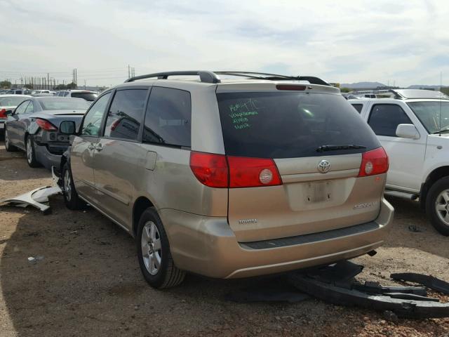 5TDZK23C98S120553 - 2008 TOYOTA SIENNA CE GOLD photo 3