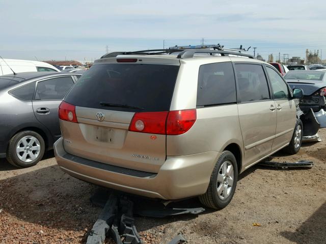 5TDZK23C98S120553 - 2008 TOYOTA SIENNA CE GOLD photo 4