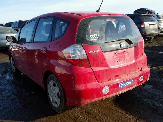 JHMGE8H37DC020665 - 2013 HONDA FIT RED photo 3