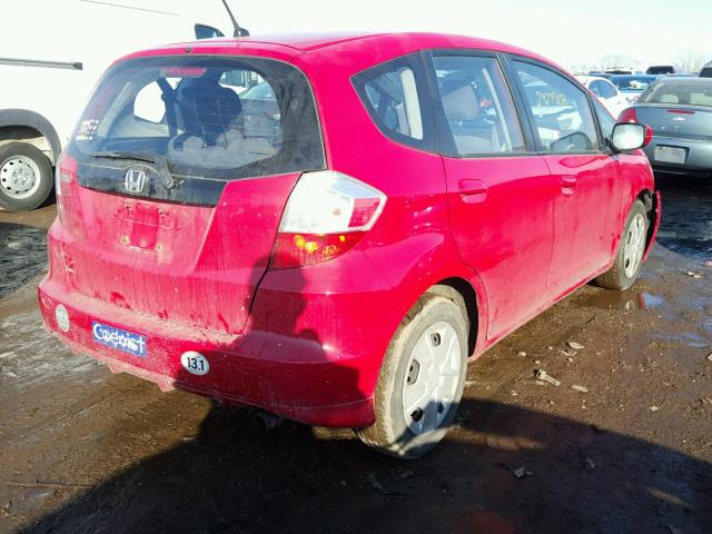 JHMGE8H37DC020665 - 2013 HONDA FIT RED photo 4