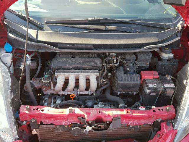 JHMGE8H37DC020665 - 2013 HONDA FIT RED photo 7