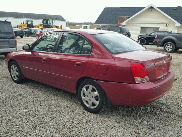 KMHDN46D46U274559 - 2006 HYUNDAI ELANTRA GL RED photo 3