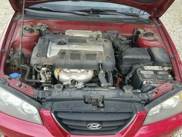 KMHDN46D46U274559 - 2006 HYUNDAI ELANTRA GL RED photo 7