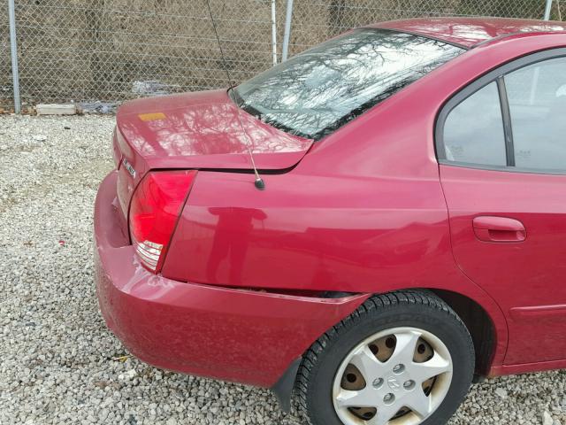 KMHDN46D46U274559 - 2006 HYUNDAI ELANTRA GL RED photo 9