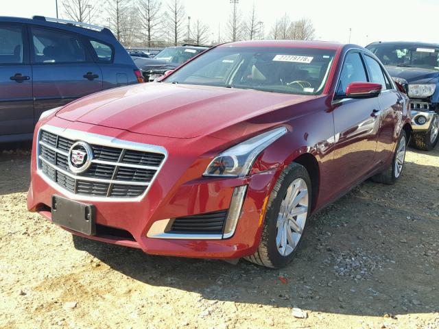 1G6AW5SXXE0197974 - 2014 CADILLAC CTS RED photo 2