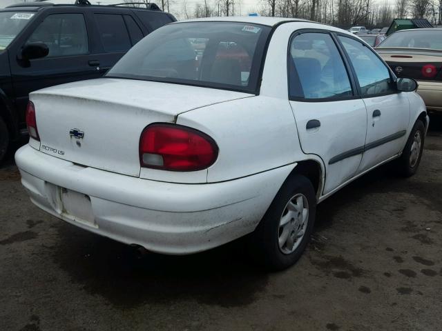 2C1MR522816700826 - 2001 CHEVROLET METRO LSI WHITE photo 4