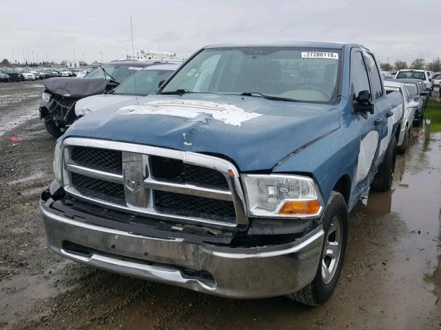 1D7RB1GP2BS697100 - 2011 DODGE RAM 1500 BLUE photo 2