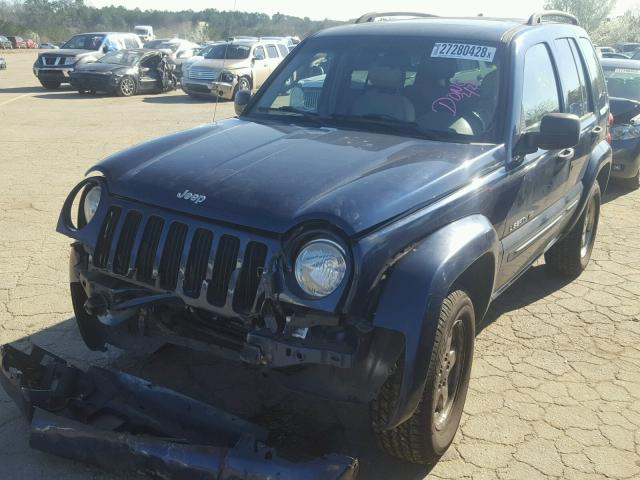 1J4GK58KX2W358292 - 2002 JEEP LIBERTY LI BLUE photo 2