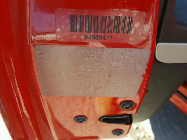 3GNDA13D28S636448 - 2008 CHEVROLET HHR LS 红色 照片 10