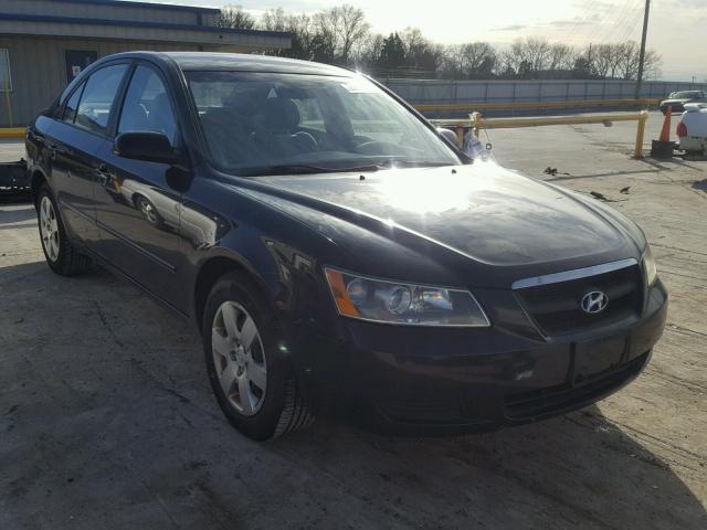 5NPET46C37H246172 - 2007 HYUNDAI SONATA GLS BLACK photo 1