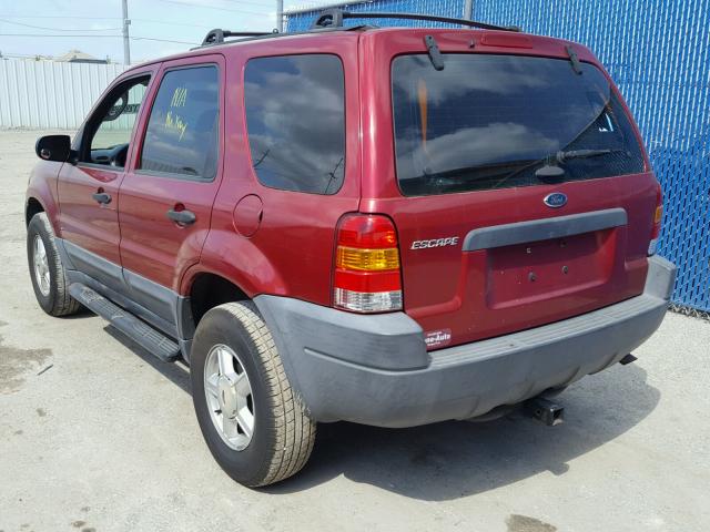 1FMYU02103KC97997 - 2003 FORD ESCAPE XLS RED photo 3