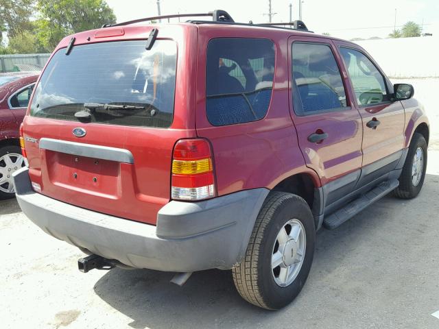 1FMYU02103KC97997 - 2003 FORD ESCAPE XLS RED photo 4