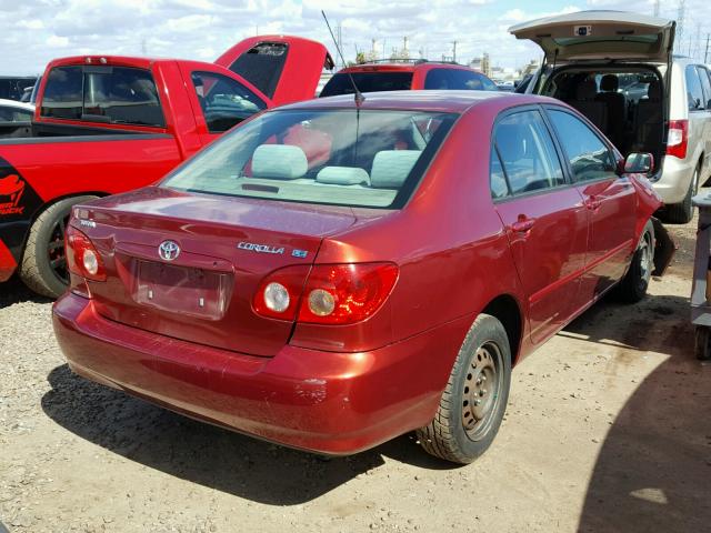 1NXBR30E58Z970082 - 2008 TOYOTA COROLLA CE RED photo 4